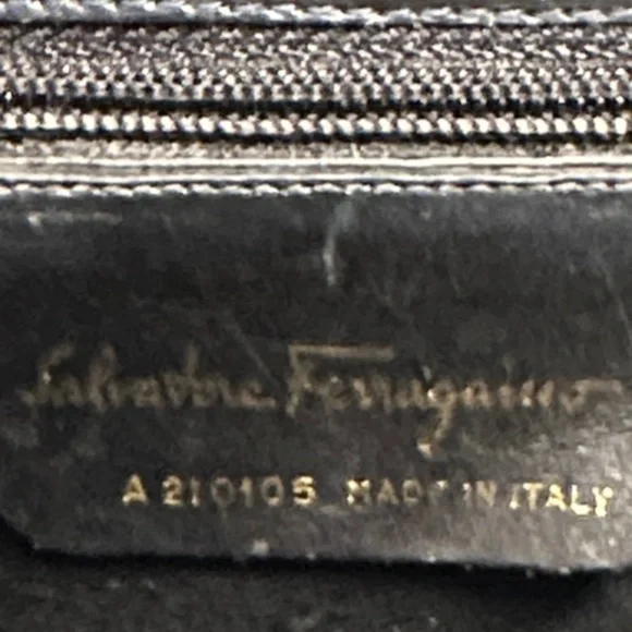 Salvatore Ferragamo Vintage Black Leather Flap Chain Link Shoulder Crossbody Bag - Picture 7 of 12